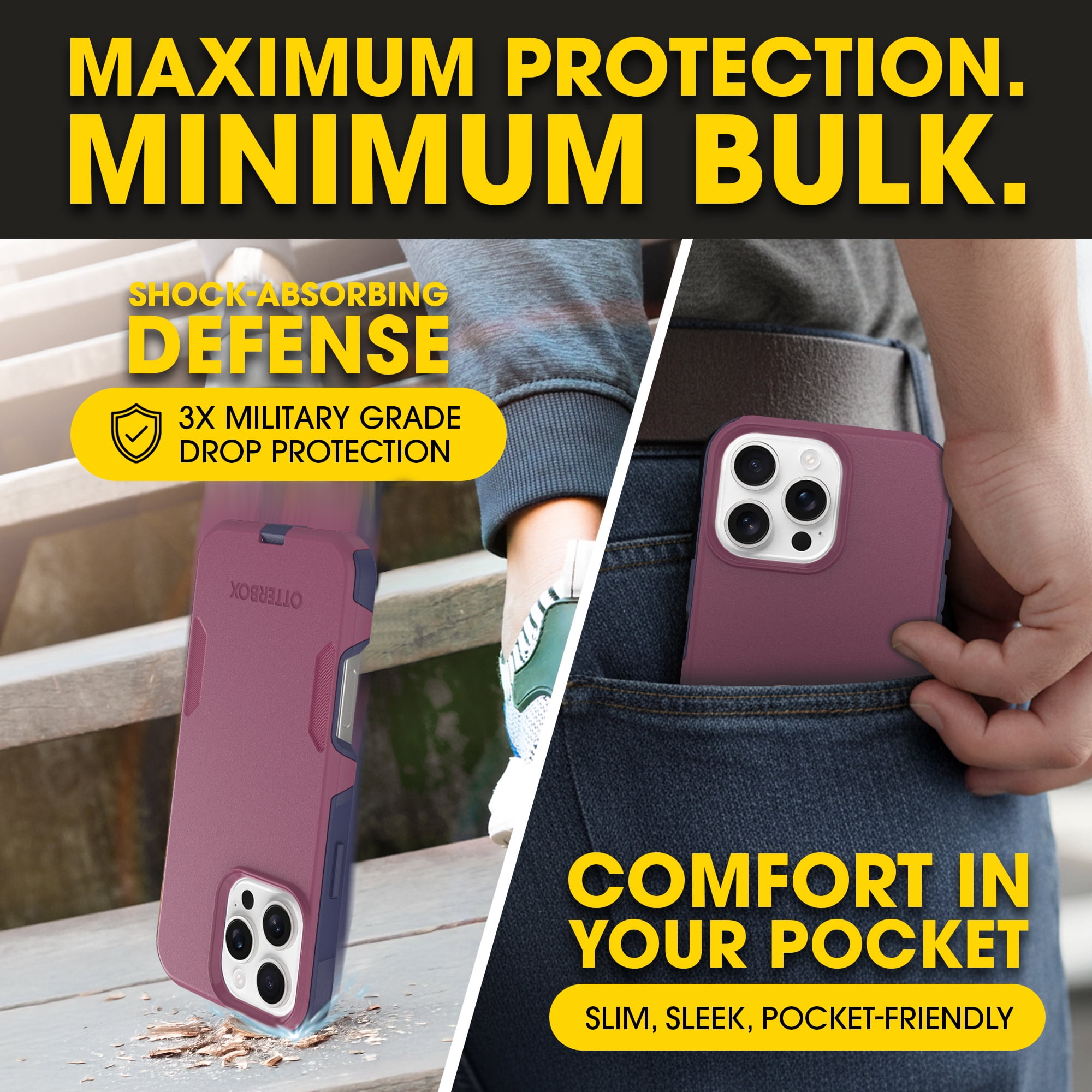 Otterbox iPhone 16 Pro Commuter Series Case - Berry Smooth