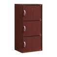 thumbnail image 1 of Hodedah Armoire de Rangement Fermée pour la Maison à 3 Tablettes, Mahogany, 1 of 5