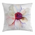 thumbnail image 1 of Watercolor Throw Pillow Cushion Cover, Flower Blossom Artwork with Tender Petals Romantic Dreamlike Garden Plants, Decorative Square Accent Pillow Case, 18 X 18 Inches, Red Pink Cream, by Ambesonne, 1 of 2