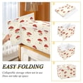 thumbnail image 4 of Large Fliplid Foldable Storage Bin Boxes Cubes Baskets with 2 Handles for Clothes Books 16.5x12.6x11.8 Inch Cute Mushroom Pattern with Daisies, 4 of 7