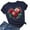 Navy, variant on Oplxuo Womens Rose Flowers Heart Printed Cute Basic T-Shirt Short Sleeve Casual Crewneck Loose Pullover Graphic Tee Tops