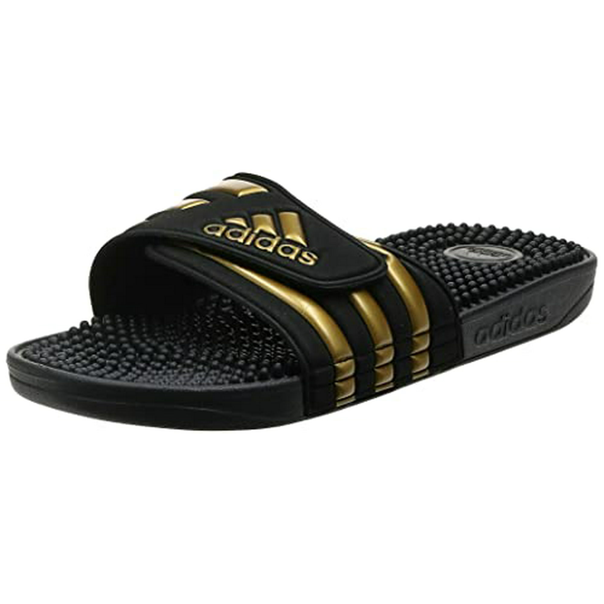 Uni Adissage Slides Sandal Black Gold Metallic Black 11 US Men Walmart