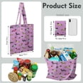 thumbnail image 2 of Whimsical Dog Canvas Tote – Playful Puppy and Tail Design Reusable Shopping Bag, 2 of 7