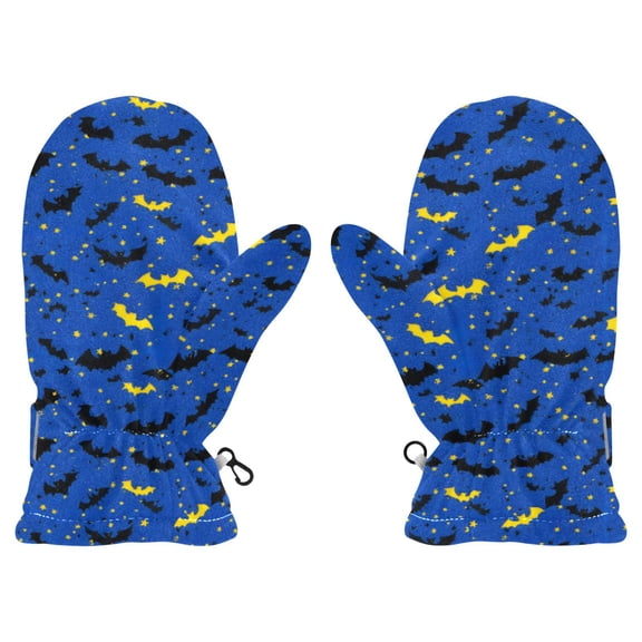 Bat Star Night Cold Weather Mittens Cozy Gloves with Adjustable Fit Perfect for Outdoor Fun
