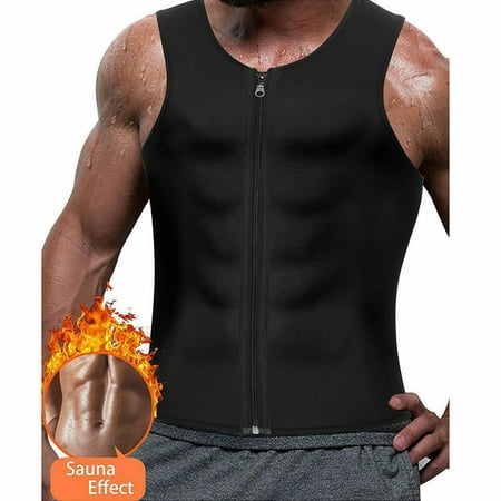 Men Gym Neoprene Sauna Vest Sauna Ultra Sweat Shirt Body Shaper Slimming (Best Gym Workout For Men)