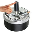 thumbnail image 2 of Cenicero giratorio extragrande cromado sin cenizas | Cenicero premium resistente al viento, 2 of 5