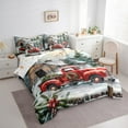 thumbnail image 4 of Manfei Happy New Year 7-Piece Bedding Comforter Set for Teens, Winter Christmas Plant King Bedding Sets, Rustic Lodge Cabin Reversible Bed Sheets, Luxury Bedroom Decor, 4 of 8