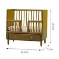 thumbnail image 6 of Joernso 1/12 Dollhouse Bed Furniture Accessories Mini Wooden Bedroom with Drawer Realistic Compact Dollhouse Bed Decoration Ornament, 6 of 8