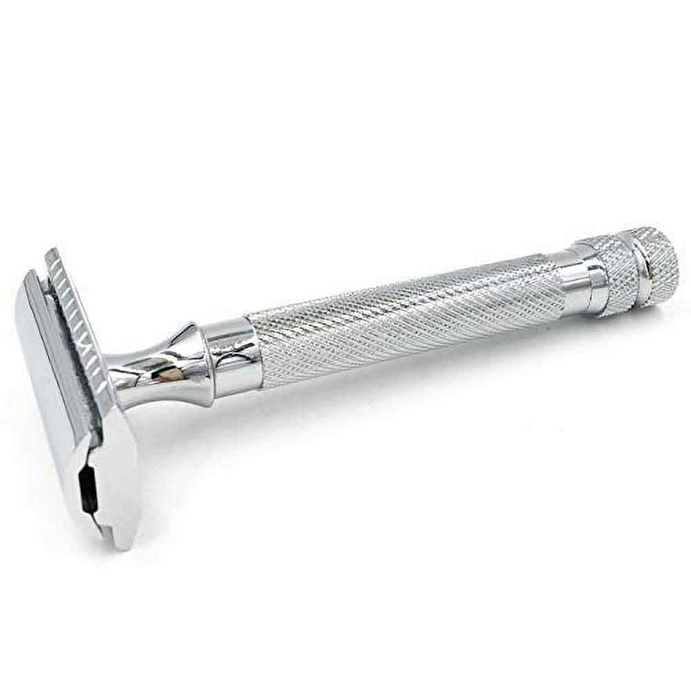 Parker 91R Super Heavyweight Double Edge Safety Razor & 5 Parker Premium Blades