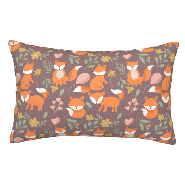 Balery Cute Little Fox Funda de Cojín Estampada, Regalos para Mujeres, Regalos de Amor para Ella, Regalos para Novia o Esposa, Funda de Almohada-20"x30"