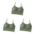 thumbnail image 2 of Sonducket Tank Crop Top Bra Lencería sexy Cómoda Ropa interior sin costuras Bralette corto Color sólido Verano Delgado Casual para verde Type1 NO1, 2 of 6