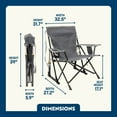 thumbnail image 6 of GCI Outdoor Kickback Rocker Foldable Rocking Camp Chair, Heathered Pewter, 6 of 11
