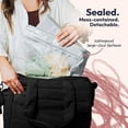 thumbnail image 3 of Babbleroo Flo Diaper Bag Gray-14-Pocket Luxury Puffer Tote with Laptop Sleeve, Changing Mat & Wet Bag for Moms & Dads, 3 of 8