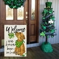 thumbnail image 4 of Newhomestyle St Patricks Day Dog Garden Flag 12x18 Inch Double Sided for Outside Small Burlap Green Shamrocks Clovers We Have Been So Lucky Welcome Yard Holiday Decoration, 4 of 5