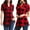Red, variant on Tittly Button Down Shirts Womens Shirts Women Casual Plaid Printed Short Sleeve V-Neck Irregular Hem Blouse T-Shirt Tops Short Sleeve Shirts Tshirts Shirts Womens Tops Blue 3XL