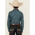 thumbnail image 4 of Cody James Boys' Lasso Paisley Print Long Sleeve Snap Western Shirt - CBFA24W39-BL X-  US, 4 of 4