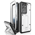 thumbnail image 1 of ArmadilloTek Vanguard Compatible with Samsung Galaxy S21 Ultra Case, Military Grade Full-Body Rugged with Built-in Kickstand [Screenless Version] - White, 1 of 4