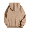 thumbnail image 4 of Tanghaowl Women Sweatshirt Long Sleeve Letter Printed Hoodie Loose Oversize Sweatshirts Pullover Top Blouse Khaki S, 4 of 6