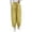 Yellow, variant on Women's Casual Relaxed Fit Cotton Linen Blend Wide Leg Pants Versatile And Flattering 9/10th Length Bell Bottom Pants, Size M-2XL