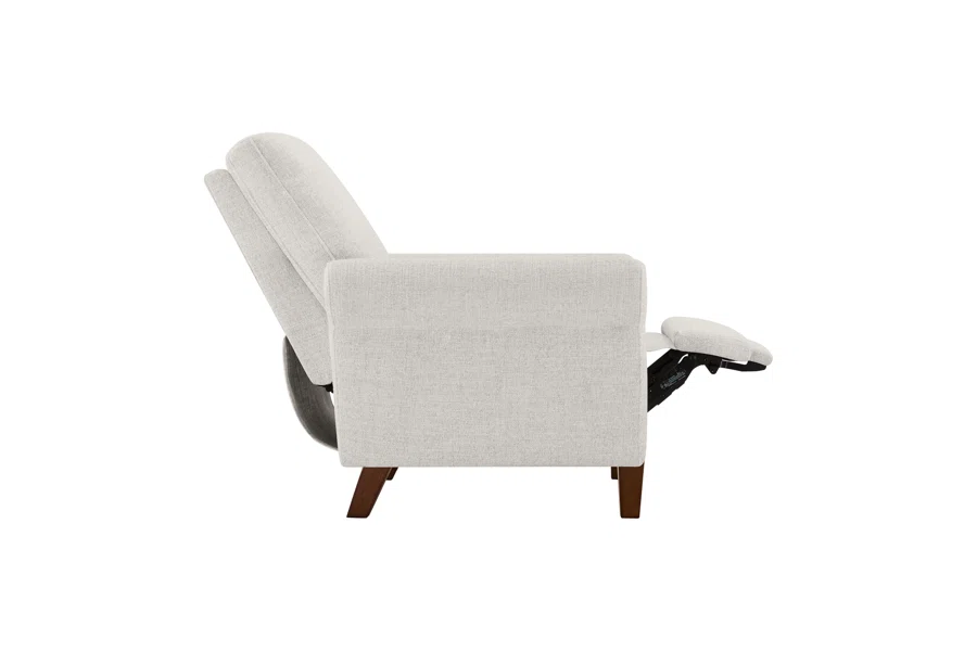 Spruce & Spring Sleek Modern Upholstered Recliner 1 Piece Indoor Use Beige Fabric