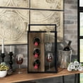 thumbnail image 3 of Furniture of America Harvan Industrial Wood 3-Bottle Wine Rack in Reclaimed Oak, 3 of 9