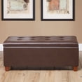 thumbnail image 3 of HomePop Large Faux Leather Storage Ottoman, Multiple Colors, 3 of 7