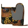 thumbnail image 3 of Disketp Embroidery Chicken Rooster And Sunflowers Oven Mitts And Potholders Bbq Gloves-Oven Mitts And Pot Holders With Recycled Infill Silicone Non-Slip Cooking Gloves For Cooking Baking Grilling, 3 of 9