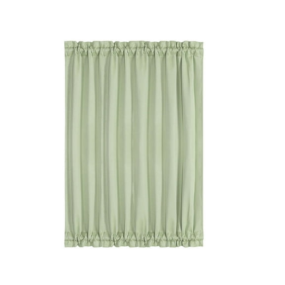Unique Bargains Solid Window French Door Curtain Panel Light Green 54" x 72"