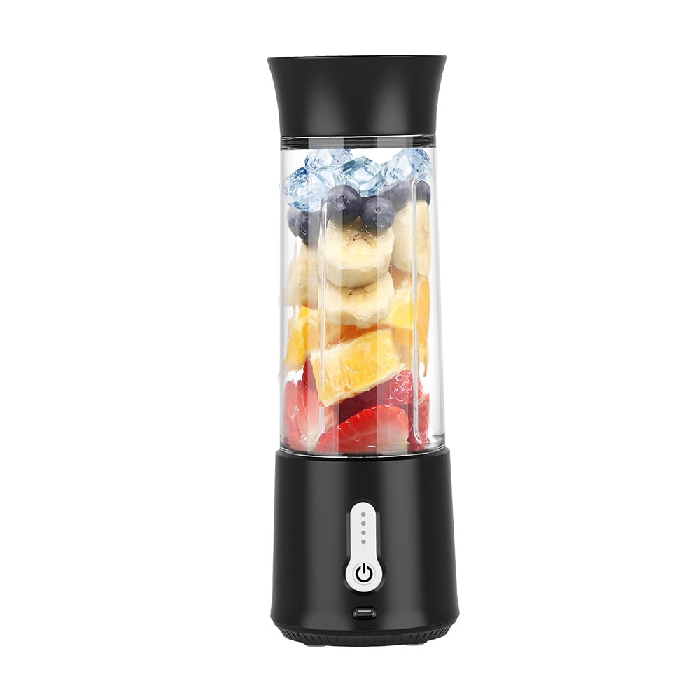 Jinsinto Portable Personal Blender - USB Rechargeable Blender with 6 Blades - Travel Blender for Shakes and Smoothies with Tumbler Lid - For Home Outdoor Sports Travel