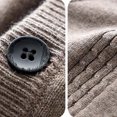 thumbnail image 4 of Atkumj Winter Vest Men with Front Pockets Trendy Ribbed V Neck Knit Sweater Vest Casual Sleeveless Solid Color Button Up Vest M, 4 of 7