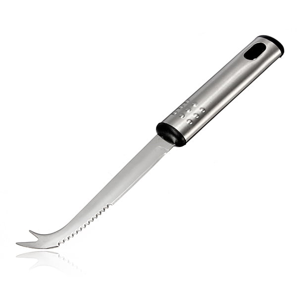 Stainless Steel Kitchen Forked Tip Blade Serrated Cheese Vegetable ...