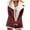 Burgundy, variant on TFEOQRY Women's Loose Plush Jackets Coat Long Sleeved Button Solid Color Top Jacket with Pockets Navy