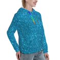 thumbnail image 6 of Kdxio Blue Glitter Print Womens Oversized Hoodies Sweatshirts Hooded Pullover Tops Sweaters Casual-X-Large, 6 of 7