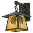 thumbnail image 2 of Meyda 92840 8 in. Stillwater Winter Pine Hanging Wall Sconce, Bai Verd, 2 of 2