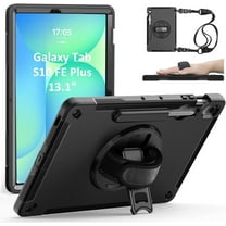 ZenRich Rugged Case for Galaxy Tab S10 FE Plus 13.1-inch 2025,Heavy Duty Shockproof Protective Case w/ [360 Rotating Kickstand] [Hand Strap][Shoulder Belt] for Samsung Galaxy Tab S10 FE  13.1"