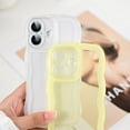 thumbnail image 2 of MYKOMI Compatible with iPhone 16 Plus Clear Case,Cute Fashion Solid Color Curly Wave Frame Transparent Soft Silicone Anti-Scratch Shockproof Protective Slim Case for Women Girls, 2 of 6
