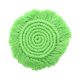thumbnail image 4 of Mantel individual tejido a mano, antideslizante, lavable, resistente al calor, redondo, con borlas. Verde, 4 of 7