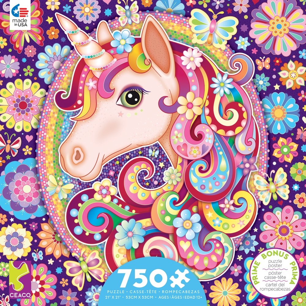 Ceaco Groovy Animals Unicorn 750 piece Jigsaw Puzzle Walmart