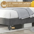 thumbnail image 6 of Gymax Queen Upholstered Platform Bed Frame w/ Button Tufted Headboard Noise-free, 6 of 10