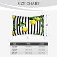 thumbnail image 6 of Haiem Pillowcase for Hair and Skin Queen - Lemons on Striped Printed Soft Pillowcase with Envelope Closure-14"x20", 6 of 9