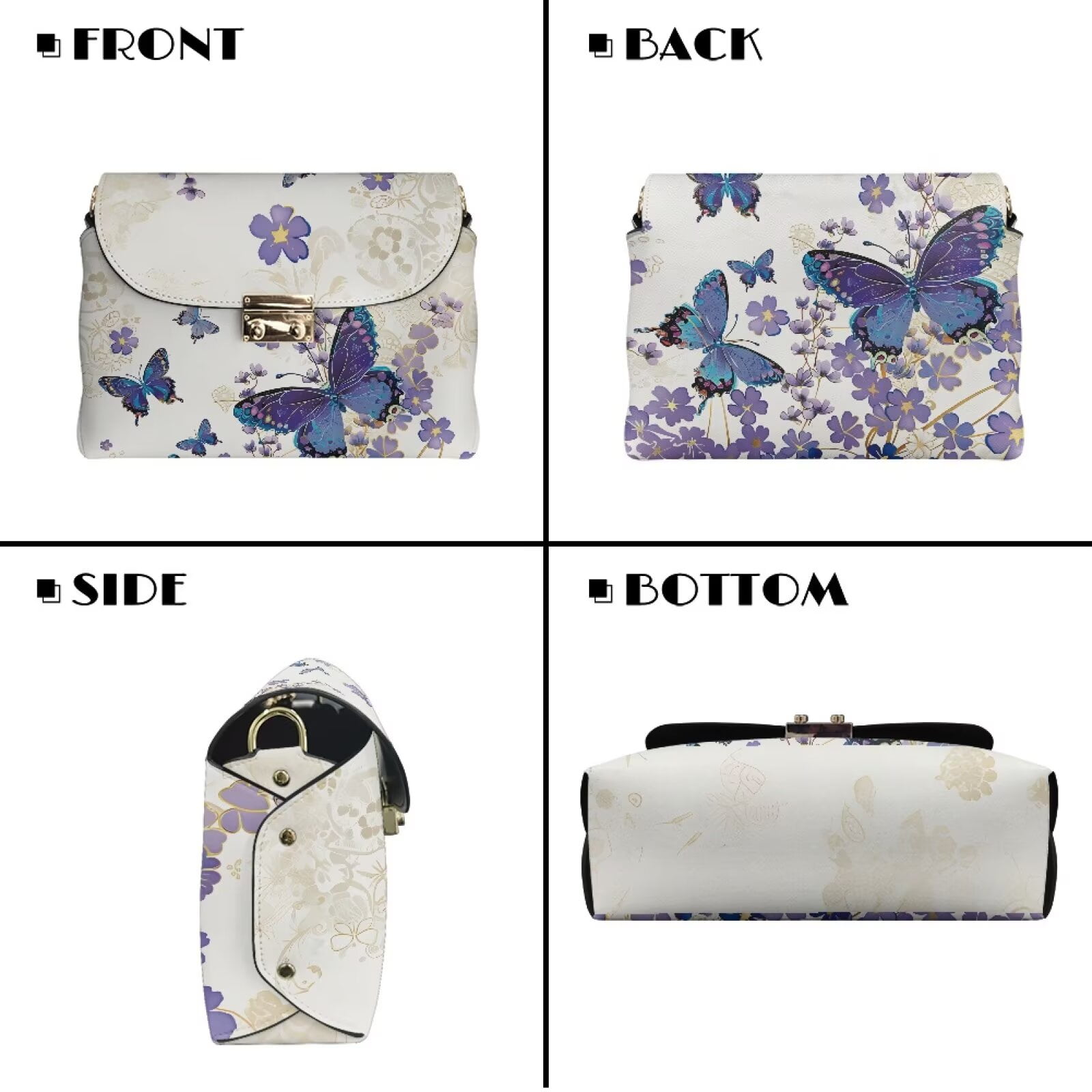Pzuqiu Butterfly Leather Cross Body Bag Lightness Exquisite Women Crossbody Bag with Chain Strap Trendy Minimalist Small Leather Crossbody Bags for Women for Daily Use