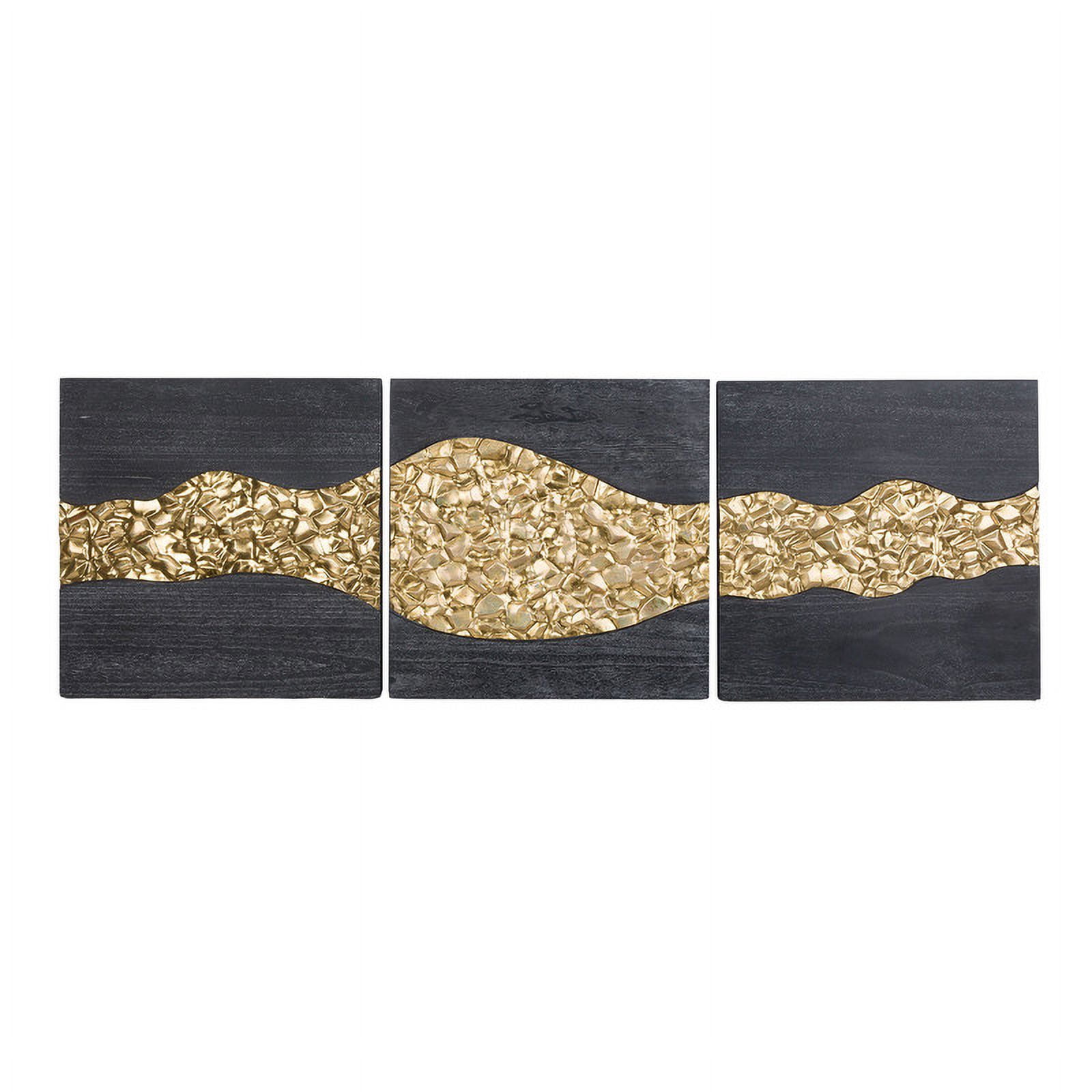 Riona Contemporary Abstract River Panels Metal Wall Art