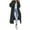 Black, variant on Women Sweater Coat Knitted Solid Color Long Sleeves Cardigan Mid Length Warm Loose Patch Pockets V Neck Lady Winter Coat Female Clothes