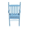 thumbnail image 5 of tunuo Wooden Porch Rocker Rocking Chair, Blue, 5 of 6