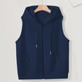 thumbnail image 6 of 2. Fit Sleeveless Hooded for Women Zipper Casual Lightweight Outerwear, 6 of 9