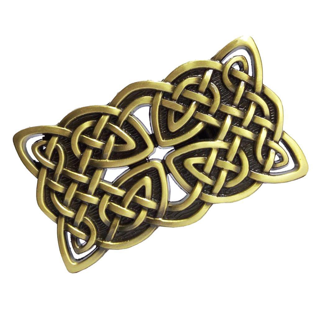 Bronze Keltic Celtic Knot Oval Western Metal Fashion Belt Buckle 