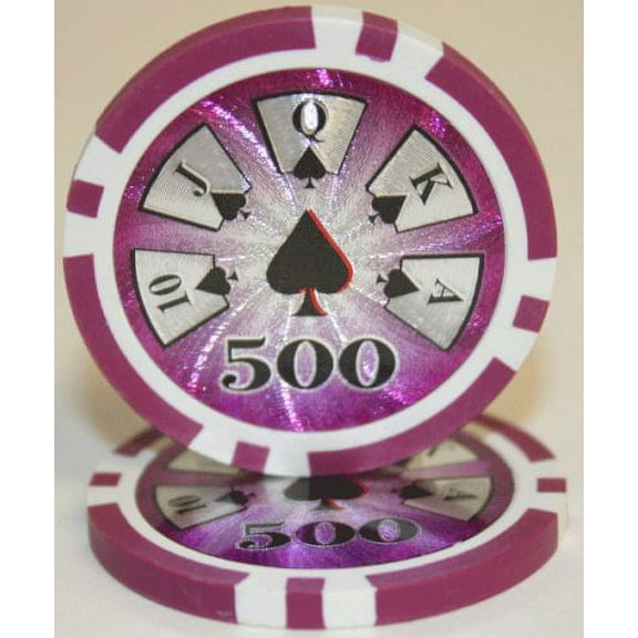 Hi-Roller 14g Poker Chips, $500 Heavy Weight Clay Composite, 25-pack