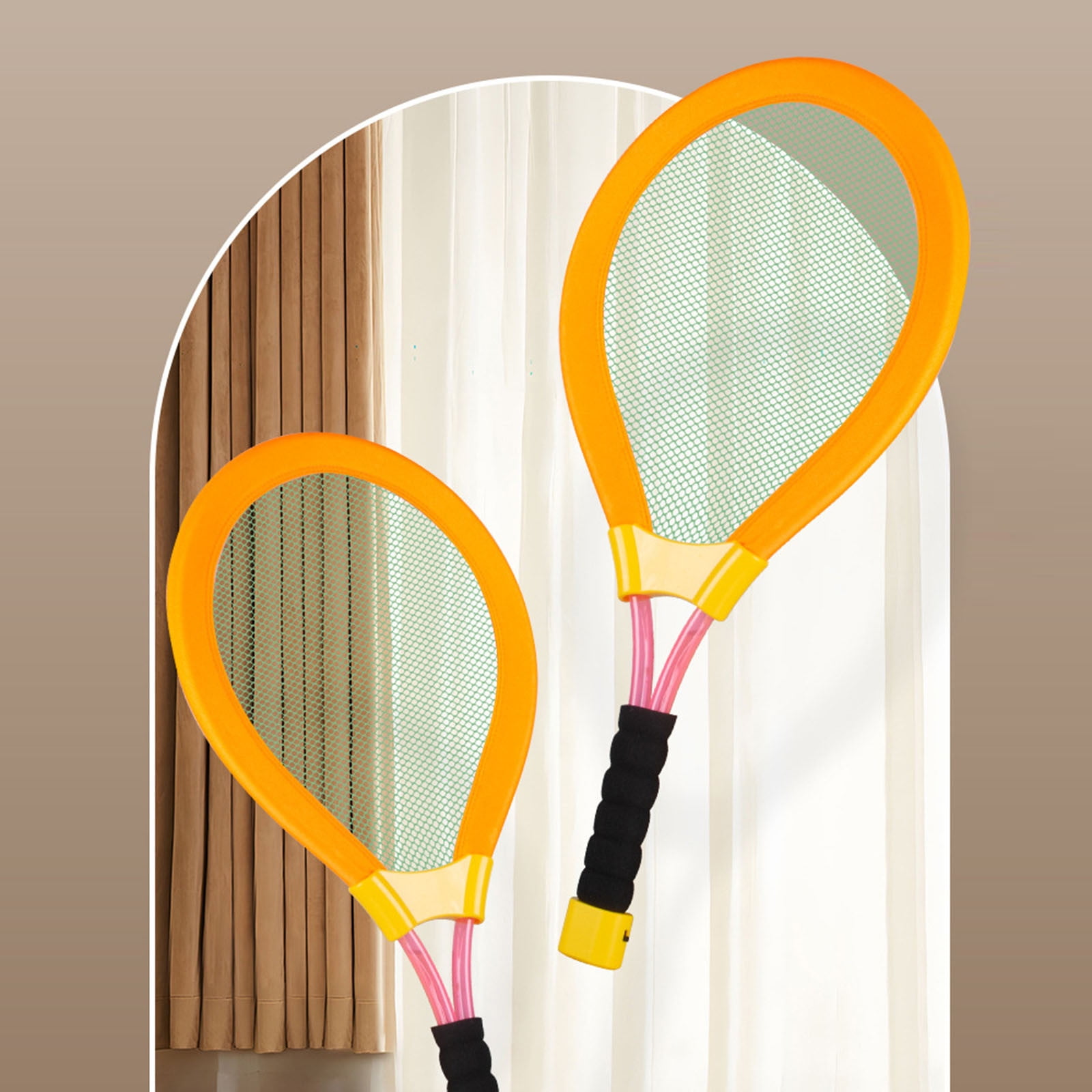 Kids Tennis Badminton Set for Beginners Lightweight Junior Youth Training with Shockproof Grip Indoor Outdoor Sports Toys