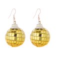 thumbnail image 1 of Pendientes, collar, pulsera, anillo, bola de espejo, traje de discoteca de los años 70, accesorios divertidos para fiestas femeninas, ideal para fiestas, 1 of 6
