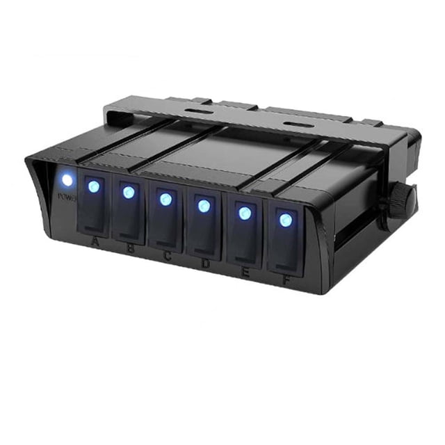 Boîte de Commande pour SPST, Panneau de Commande à Bascule 12V 20A pour 6 Panneaux de Commande